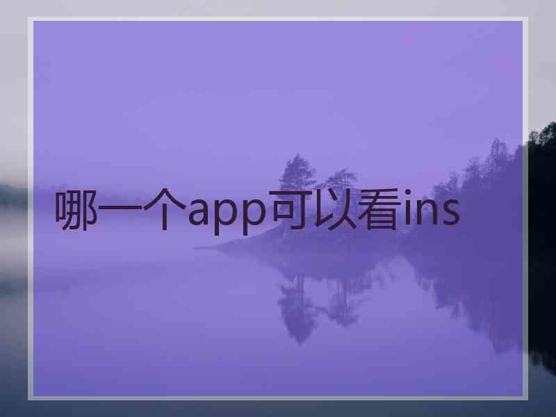 哪一个app可以看ins