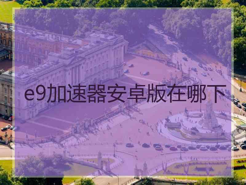 e9加速器安卓版在哪下