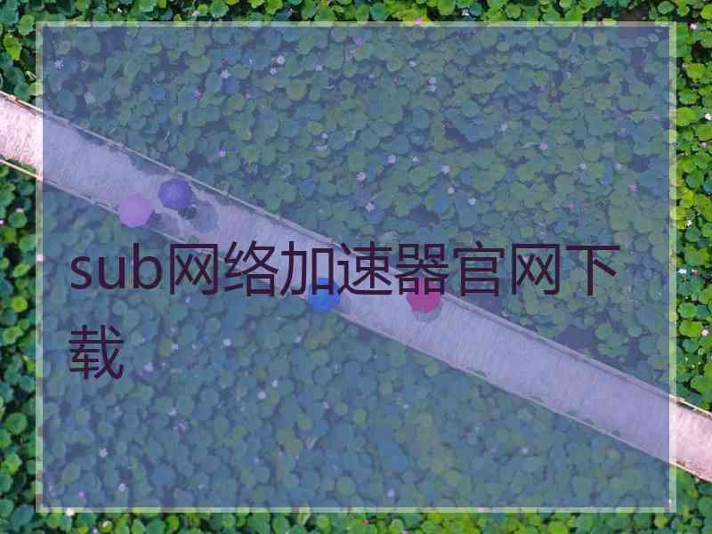 sub网络加速器官网下载