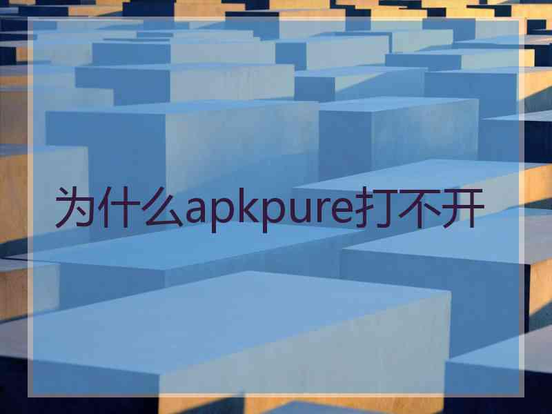 为什么apkpure打不开