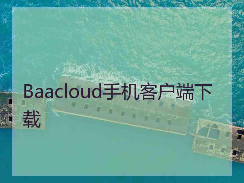 Baacloud手机客户端下载