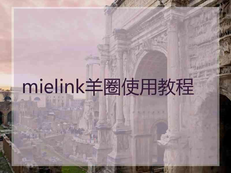 mielink羊圈使用教程