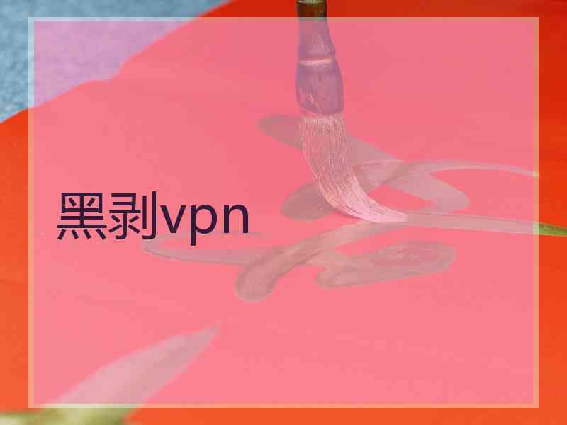 黑剥vpn