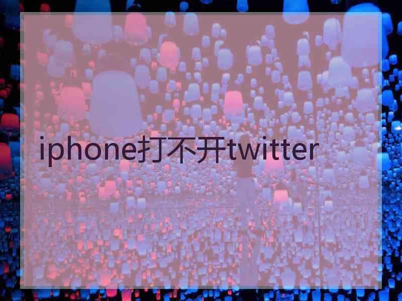 iphone打不开twitter