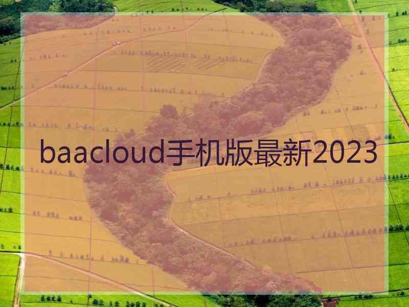 baacloud手机版最新2023