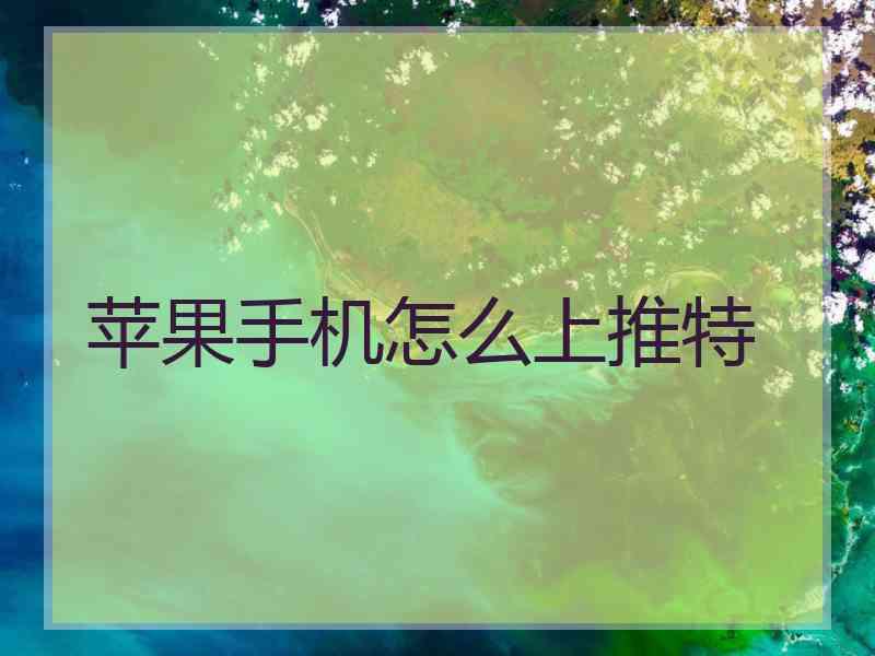 苹果手机怎么上推特