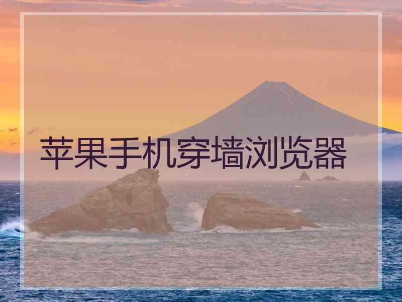 苹果手机穿墙浏览器