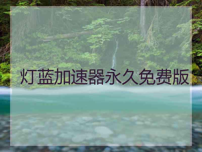 灯蓝加速器永久免费版