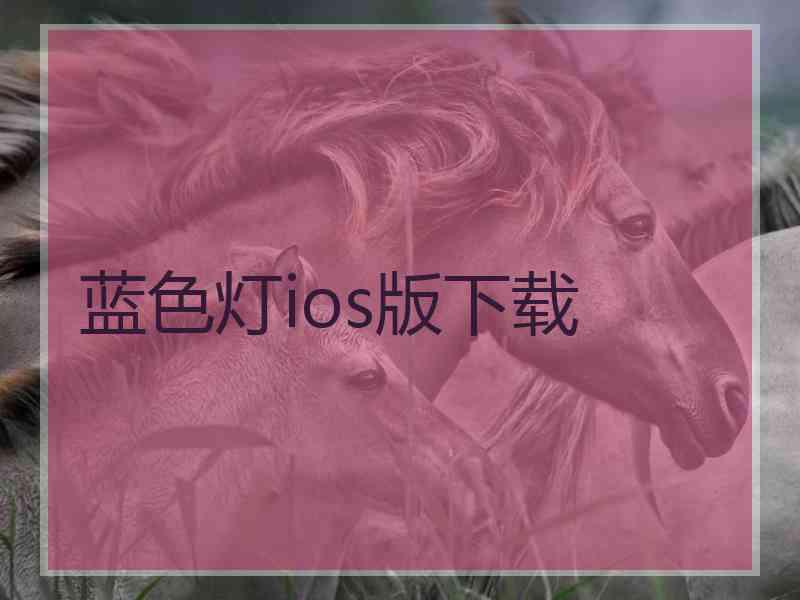 蓝色灯ios版下载