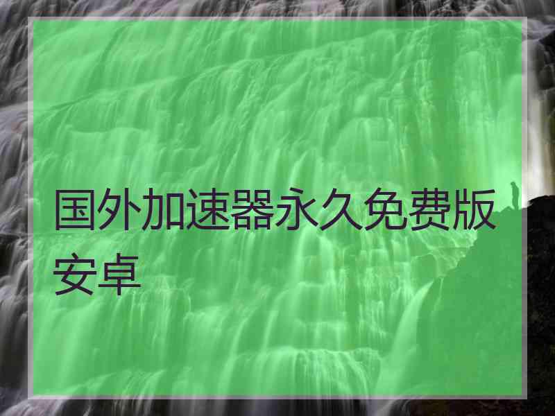 国外加速器永久免费版安卓