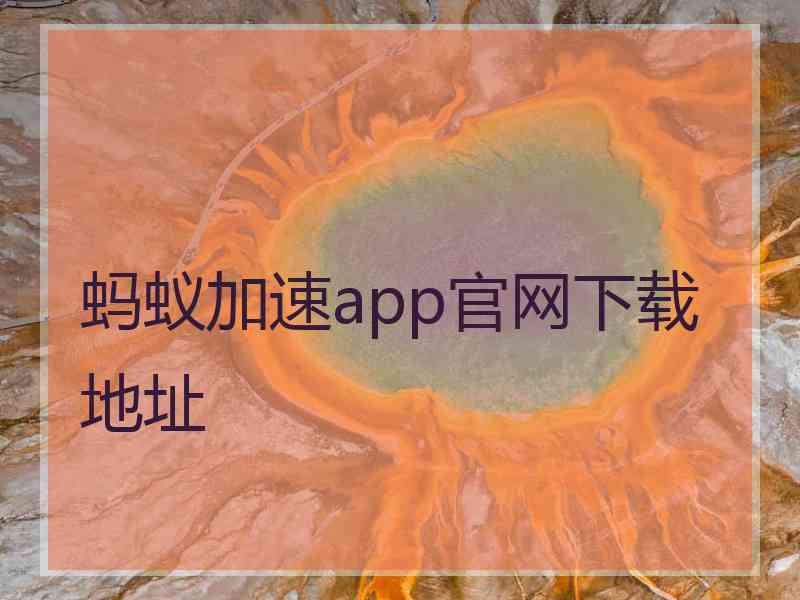 蚂蚁加速app官网下载地址