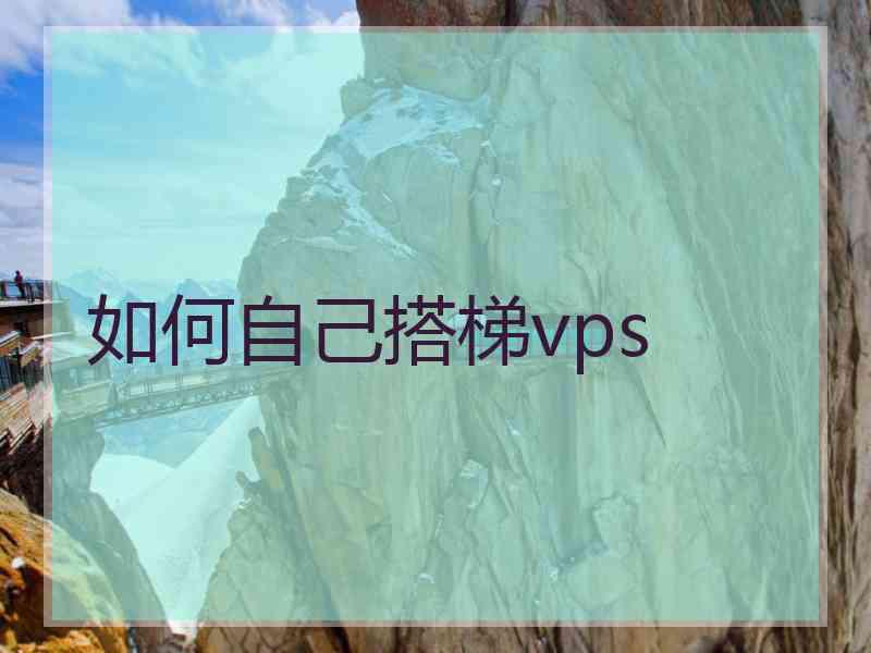 如何自己搭梯vps