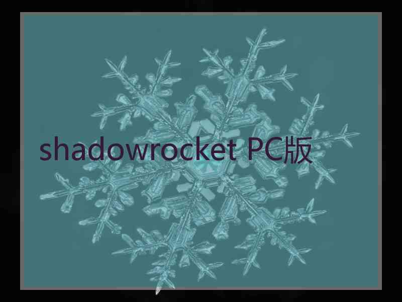 shadowrocket PC版