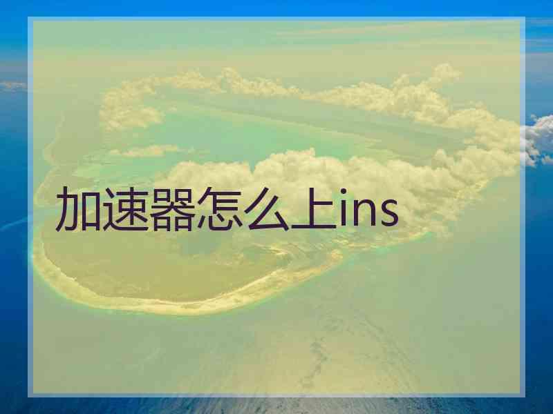 加速器怎么上ins