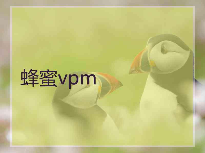 蜂蜜vpm