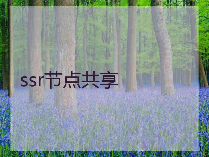 ssr节点共享