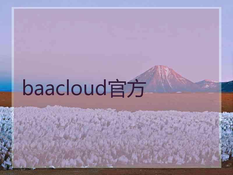 baacloud官方