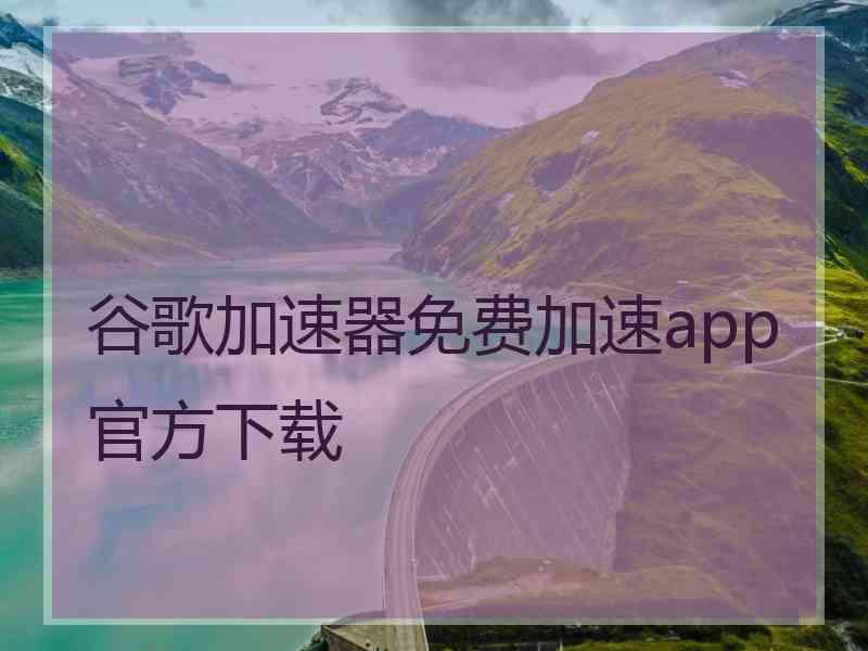 谷歌加速器免费加速app官方下载