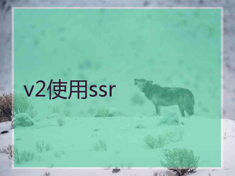 v2使用ssr