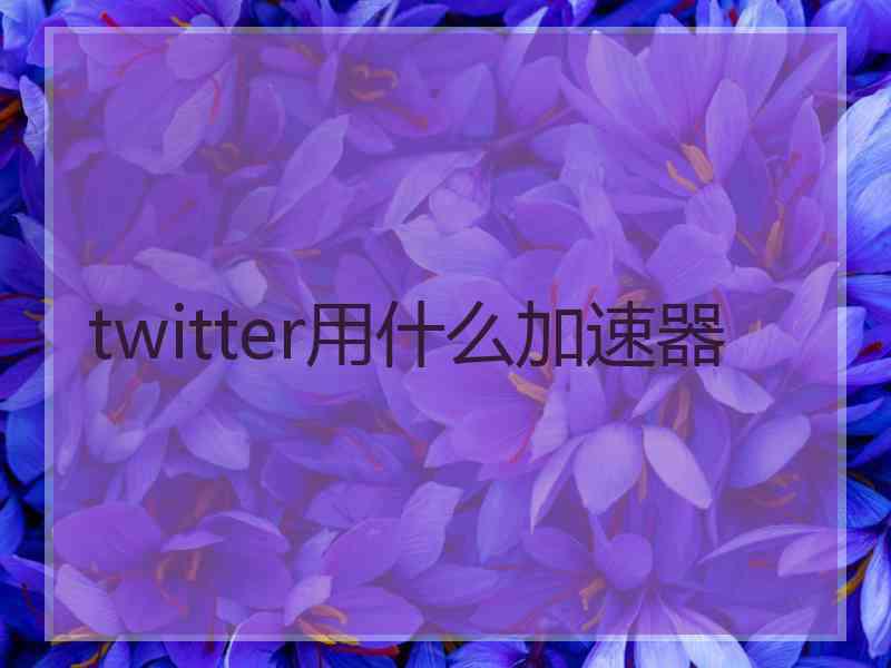 twitter用什么加速器