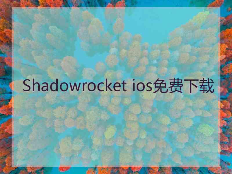 Shadowrocket ios免费下载