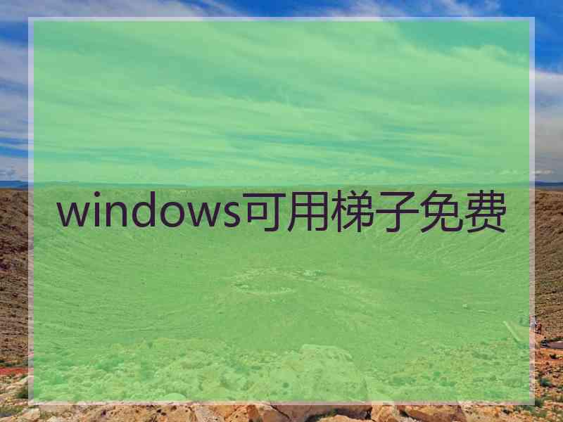 windows可用梯子免费