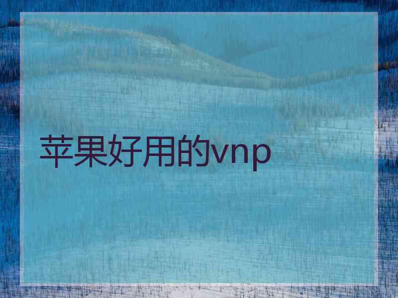 苹果好用的vnp