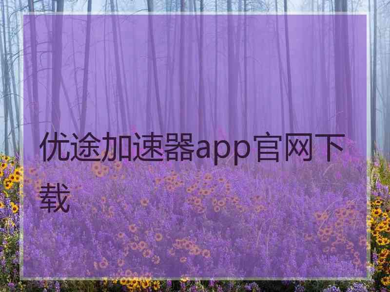 优途加速器app官网下载