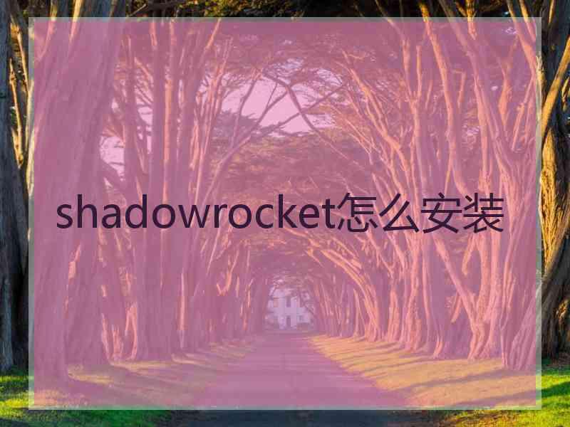 shadowrocket怎么安装