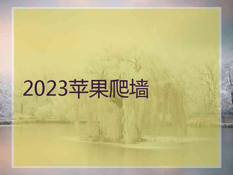 2023苹果爬墙