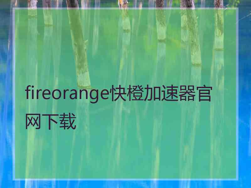 fireorange快橙加速器官网下载