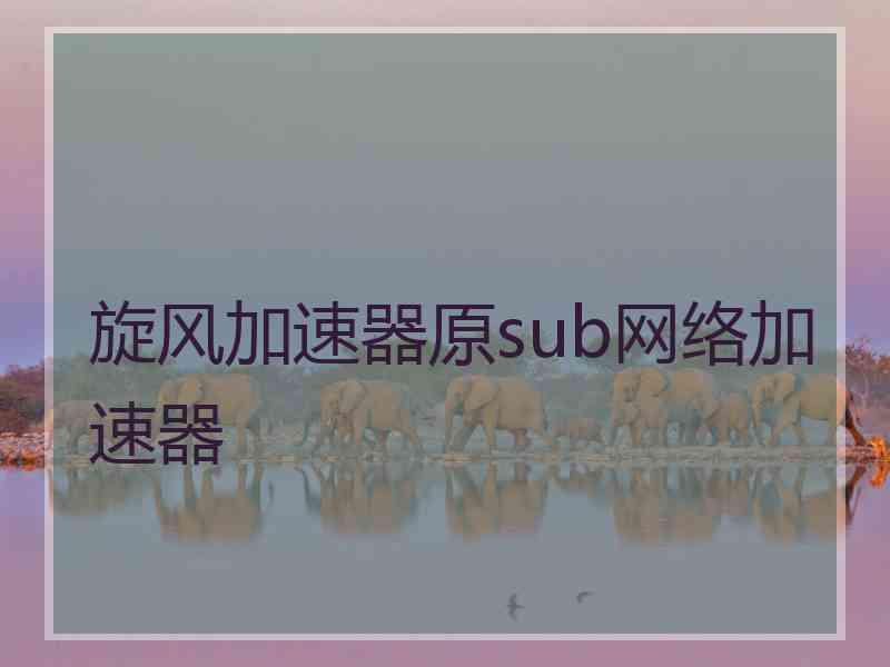 旋风加速器原sub网络加速器