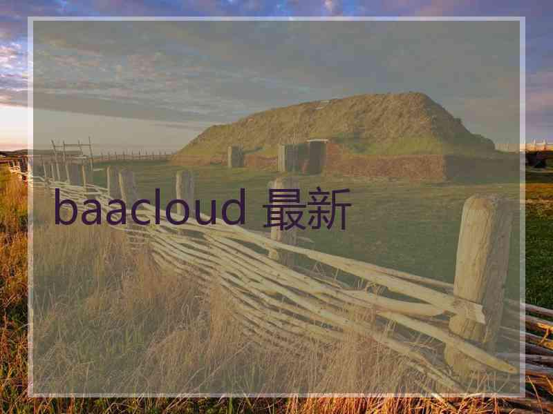 baacloud 最新